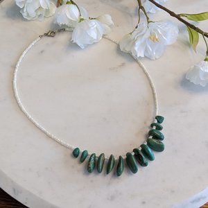 Vintage Navajo Green Turquoise Necklace